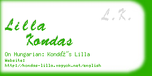 lilla kondas business card